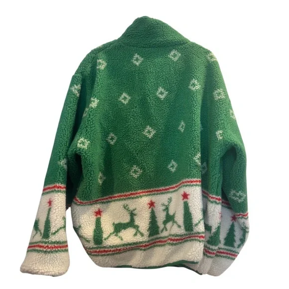 RARE🎄HEINEKEN vintage Ugly Christmas Sherpa jacket men’s coat size XL - Picture 12 of 16